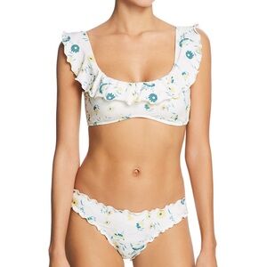 Eberjay white ruffle bikini small